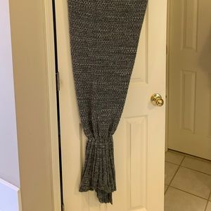 Gray woven Mermaid Blanket
